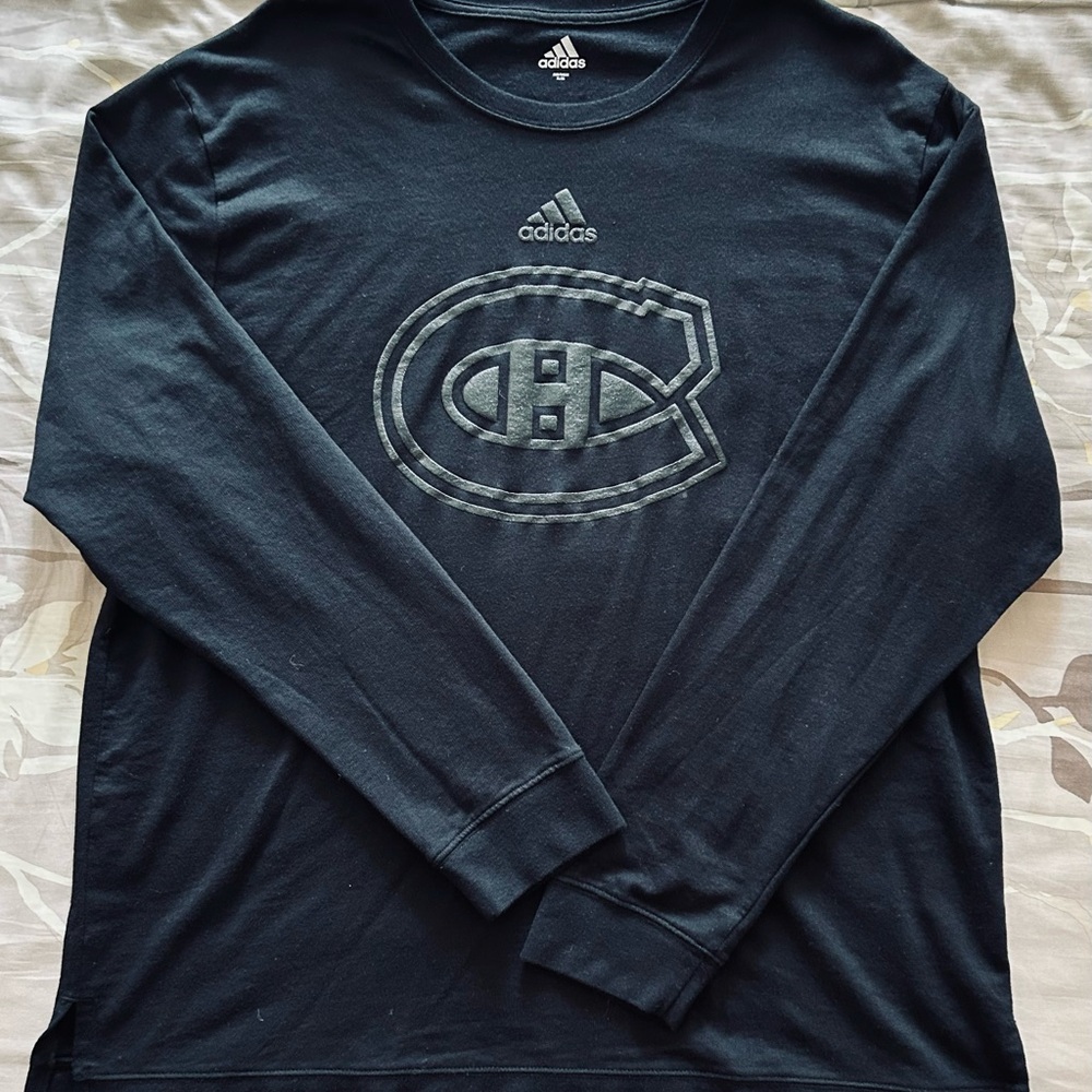 Adidas Montreal Canadians Men's Black Long Sleeve Shirt